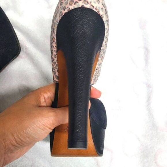 Michael Perry High Heel Cheetah Print Leather 10 - Picture 10 of 16